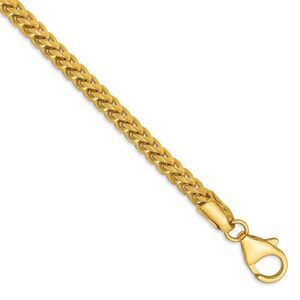 3mm, 14k Yellow Gold, Solid Franco Chain Necklace, 18 Inch